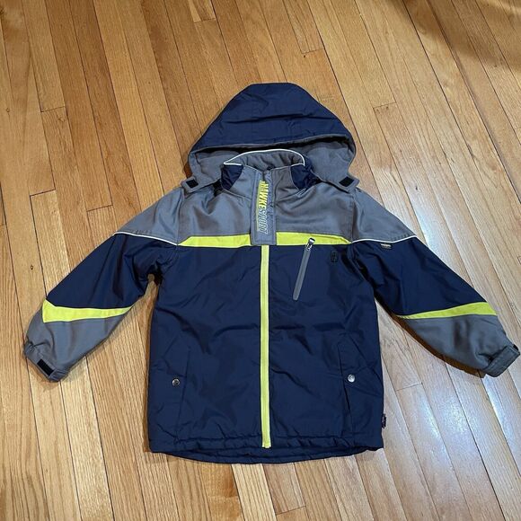 Hawke Sport Co Boys Winter Puffer Jacket Size 7 Removable Hood *read descript - Picture 1 of 9